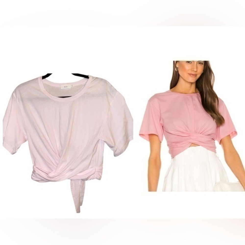 A.L.C. Ballerina Pink Tie Back Shirt Size Small